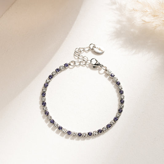 Bracciale Tennis Purple and White