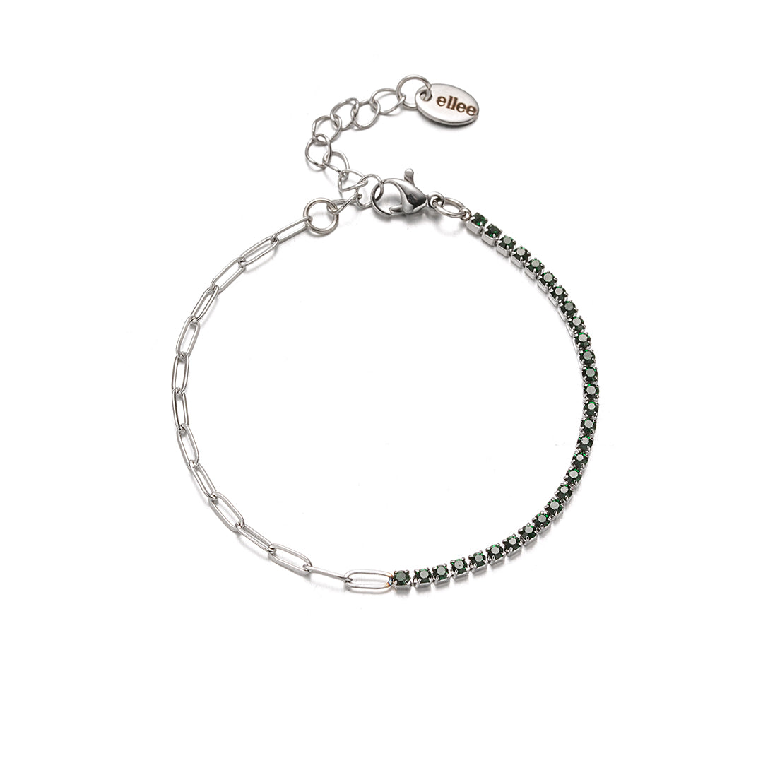 Bracciale Tennis Mix Dark Green