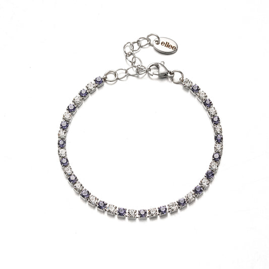 Bracciale Tennis Purple and White