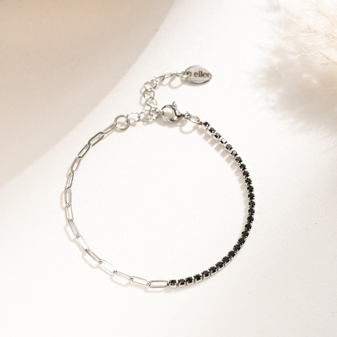 Bracciale Tennis Oneress Con Occhio E Zirconia Cubica - Protezione Malocchio, Regolabile, Regalo Donna